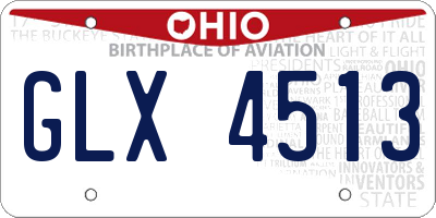 OH license plate GLX4513
