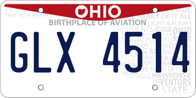 OH license plate GLX4514