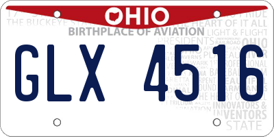 OH license plate GLX4516