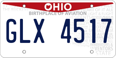 OH license plate GLX4517