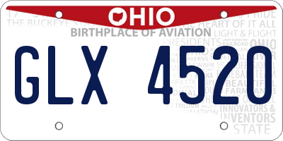 OH license plate GLX4520