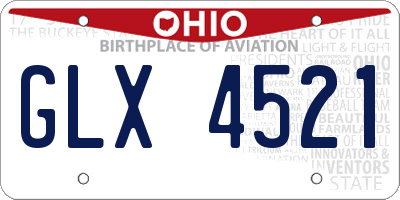 OH license plate GLX4521