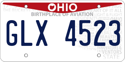 OH license plate GLX4523