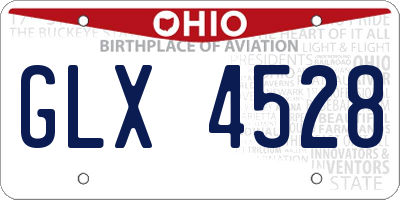 OH license plate GLX4528