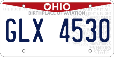 OH license plate GLX4530