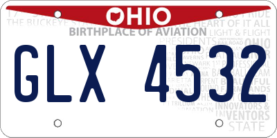 OH license plate GLX4532