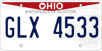 OH license plate GLX4533
