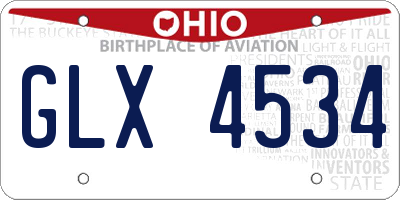 OH license plate GLX4534