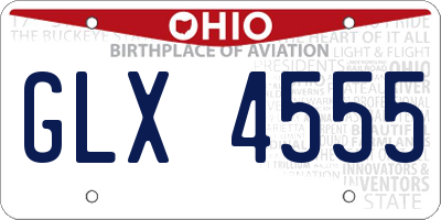 OH license plate GLX4555