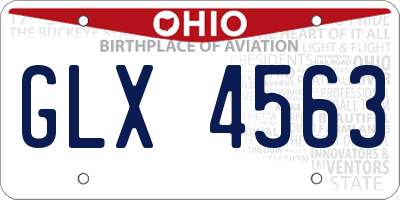 OH license plate GLX4563