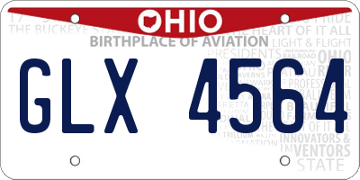 OH license plate GLX4564