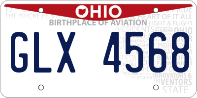 OH license plate GLX4568