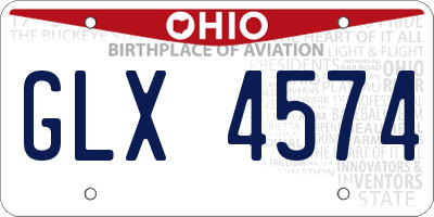 OH license plate GLX4574
