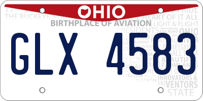 OH license plate GLX4583