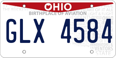 OH license plate GLX4584