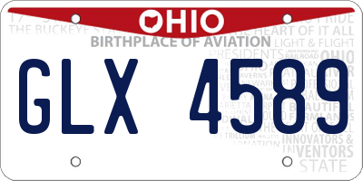 OH license plate GLX4589