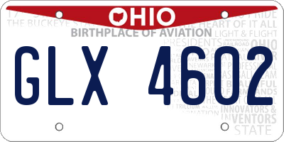 OH license plate GLX4602