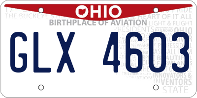 OH license plate GLX4603