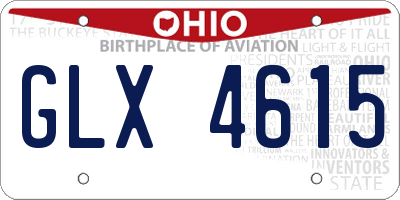OH license plate GLX4615