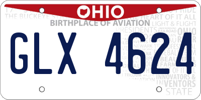OH license plate GLX4624