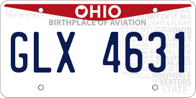 OH license plate GLX4631