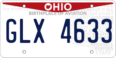 OH license plate GLX4633