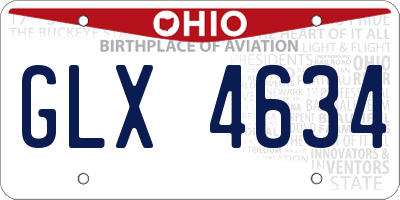 OH license plate GLX4634