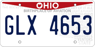 OH license plate GLX4653