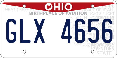 OH license plate GLX4656