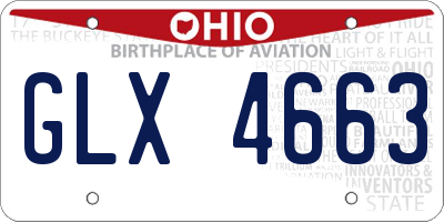 OH license plate GLX4663