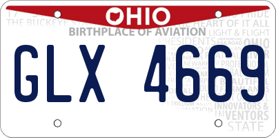 OH license plate GLX4669