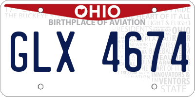 OH license plate GLX4674
