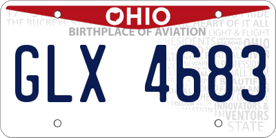OH license plate GLX4683