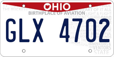 OH license plate GLX4702