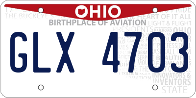 OH license plate GLX4703