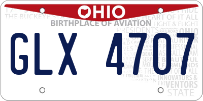 OH license plate GLX4707