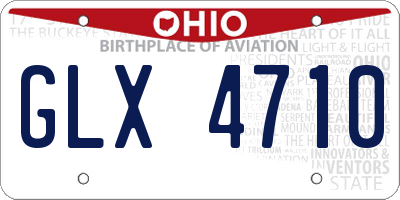 OH license plate GLX4710