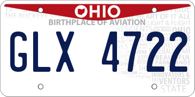 OH license plate GLX4722