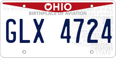OH license plate GLX4724