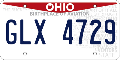 OH license plate GLX4729