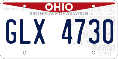 OH license plate GLX4730