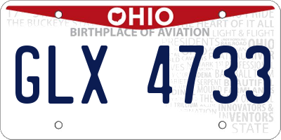 OH license plate GLX4733