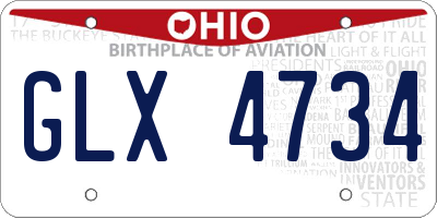 OH license plate GLX4734