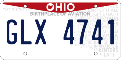 OH license plate GLX4741