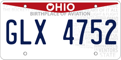 OH license plate GLX4752