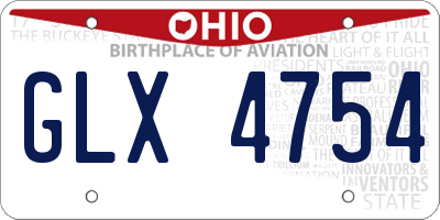 OH license plate GLX4754