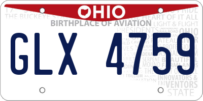 OH license plate GLX4759