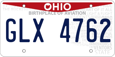 OH license plate GLX4762