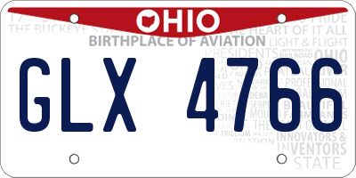 OH license plate GLX4766