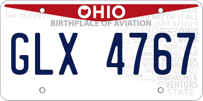 OH license plate GLX4767